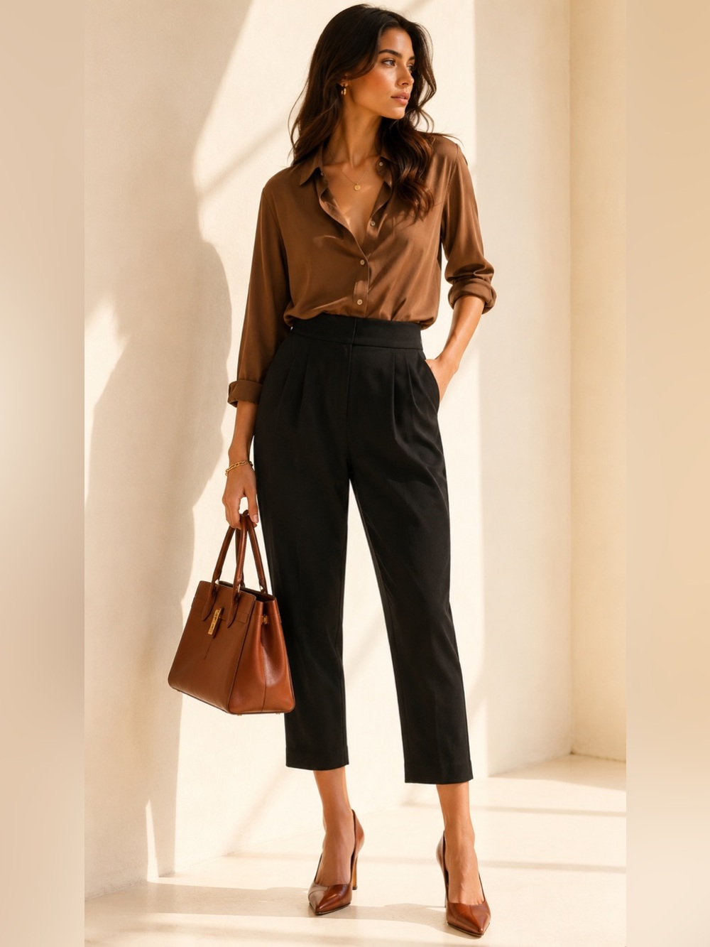 Aritzia Babaton Conan Faux Suede Crop Pants Quiet Luxury Office Siren Sz 4
